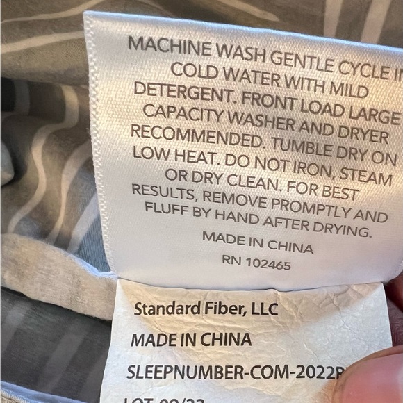 2 king Size Sleep Number 100% Cotton Set Of 2 Pillowcases Standard Oeko Tex  - Picture 5 of 7